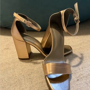 Worthington Rose Gold Block Heel Sandals